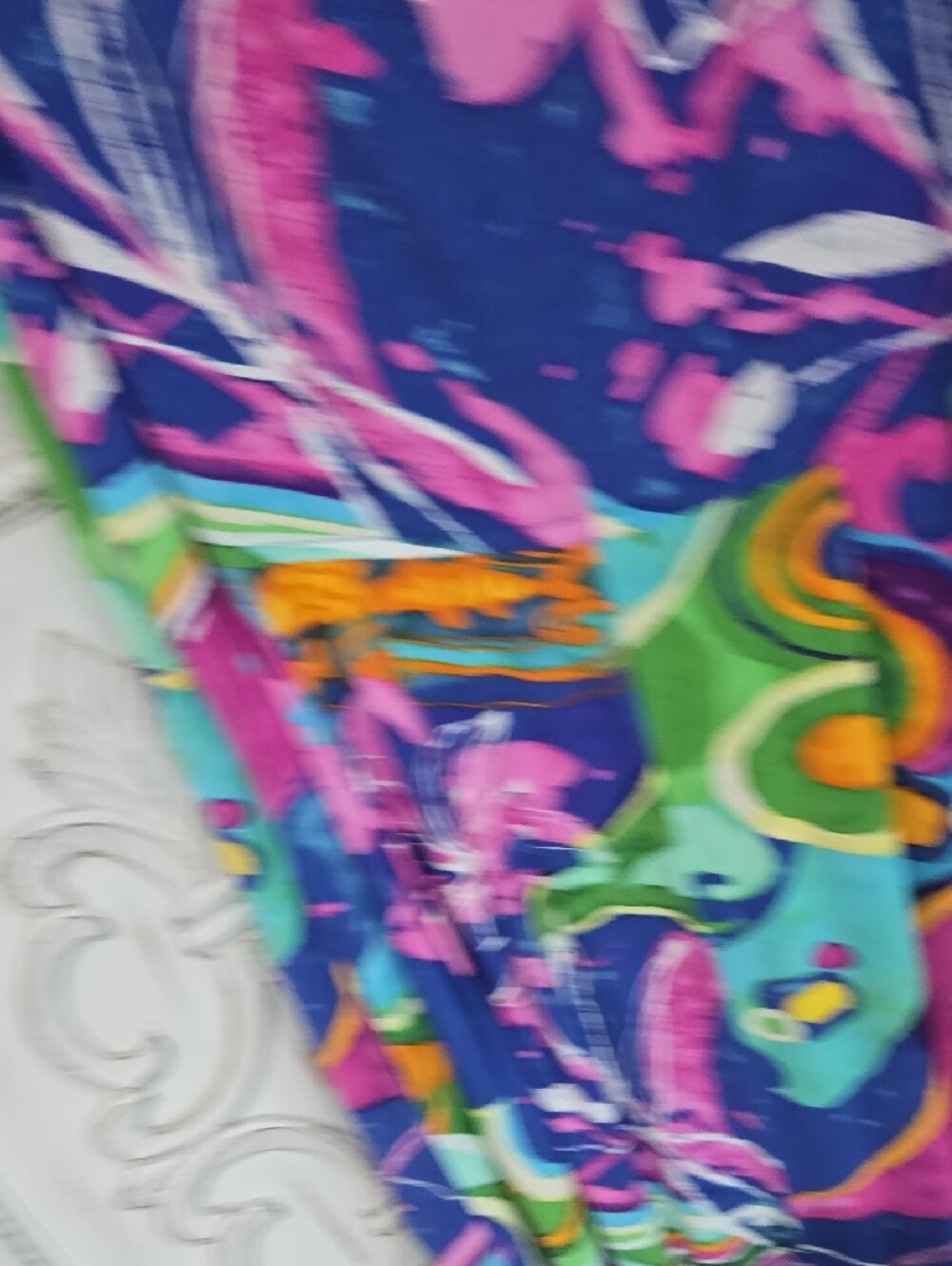 Jams World Multicolor Swirl Print Midi Dress with Purple, Pink, Blue and Orange - Picture 10 of 15